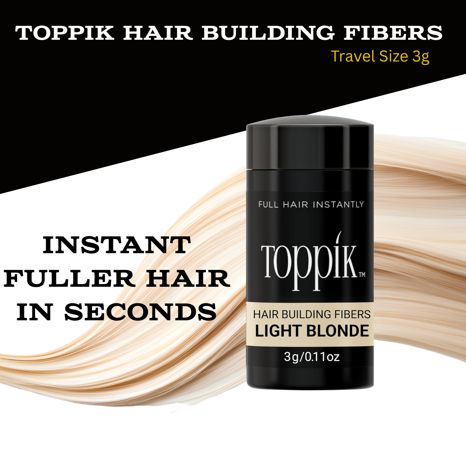 Toppik Hair Building Fibers Travel 3 Grams – Quick Hair Coverage on the Go