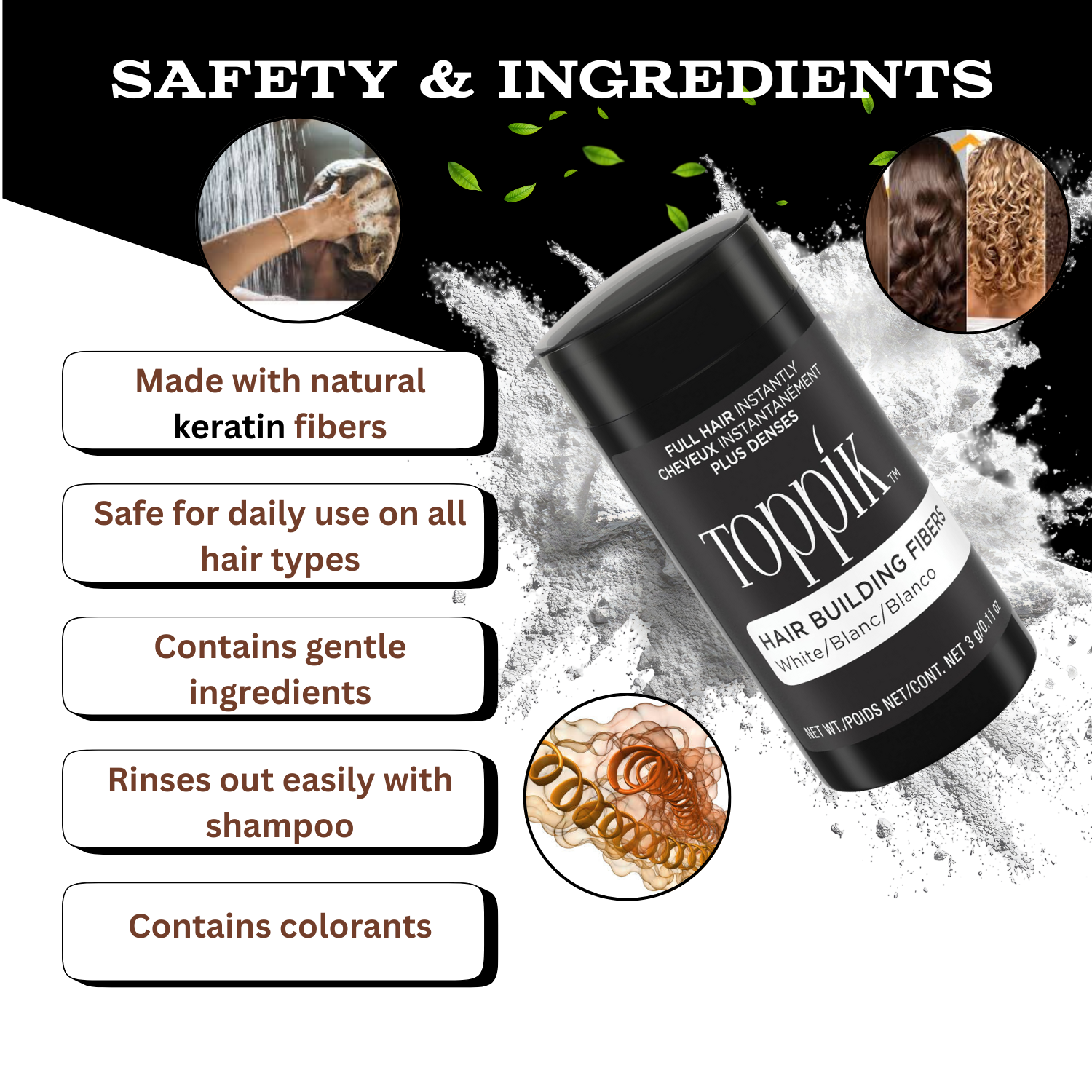 Toppik Hair Building Fibers Travel 3 Grams – Quick Hair Coverage on the Go