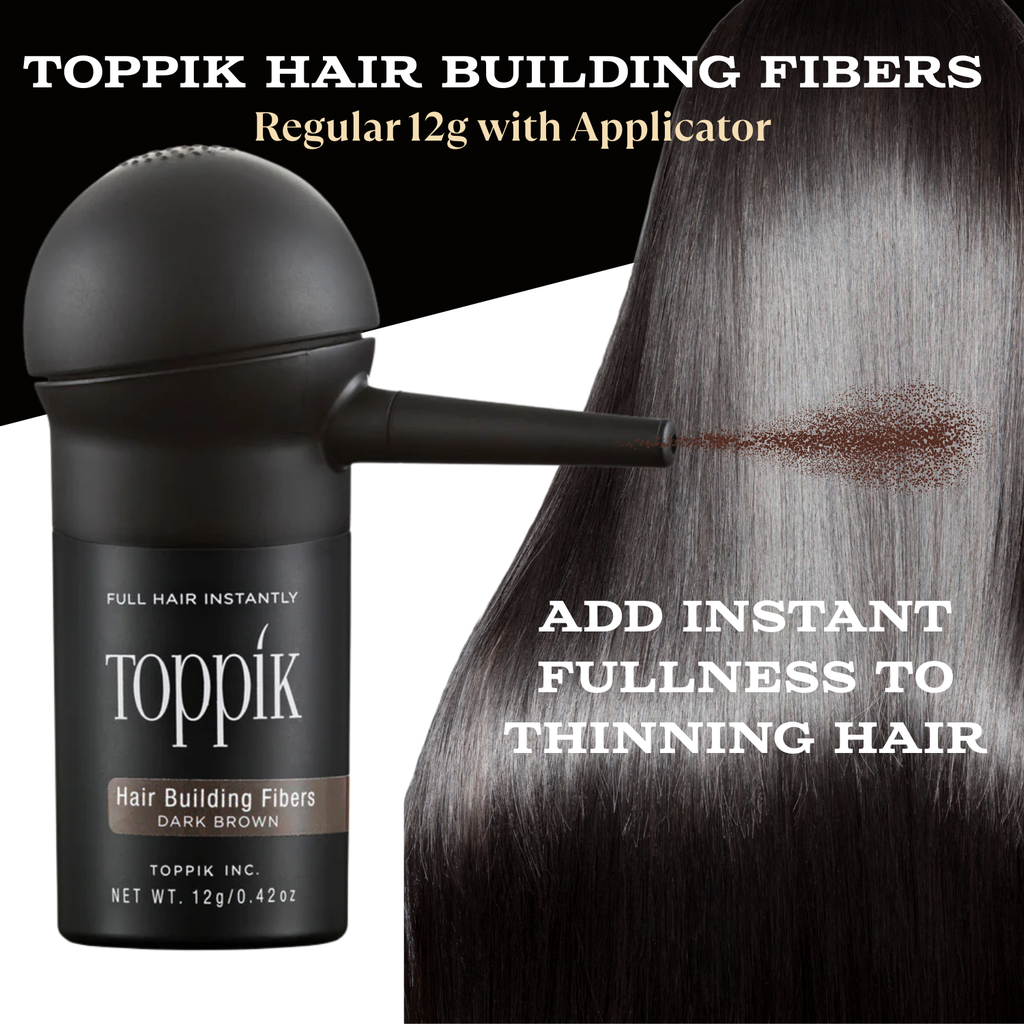 Toppik Hair Building Fibers - Regular 12g - Quick Cover for Thinning Hair with Applicator