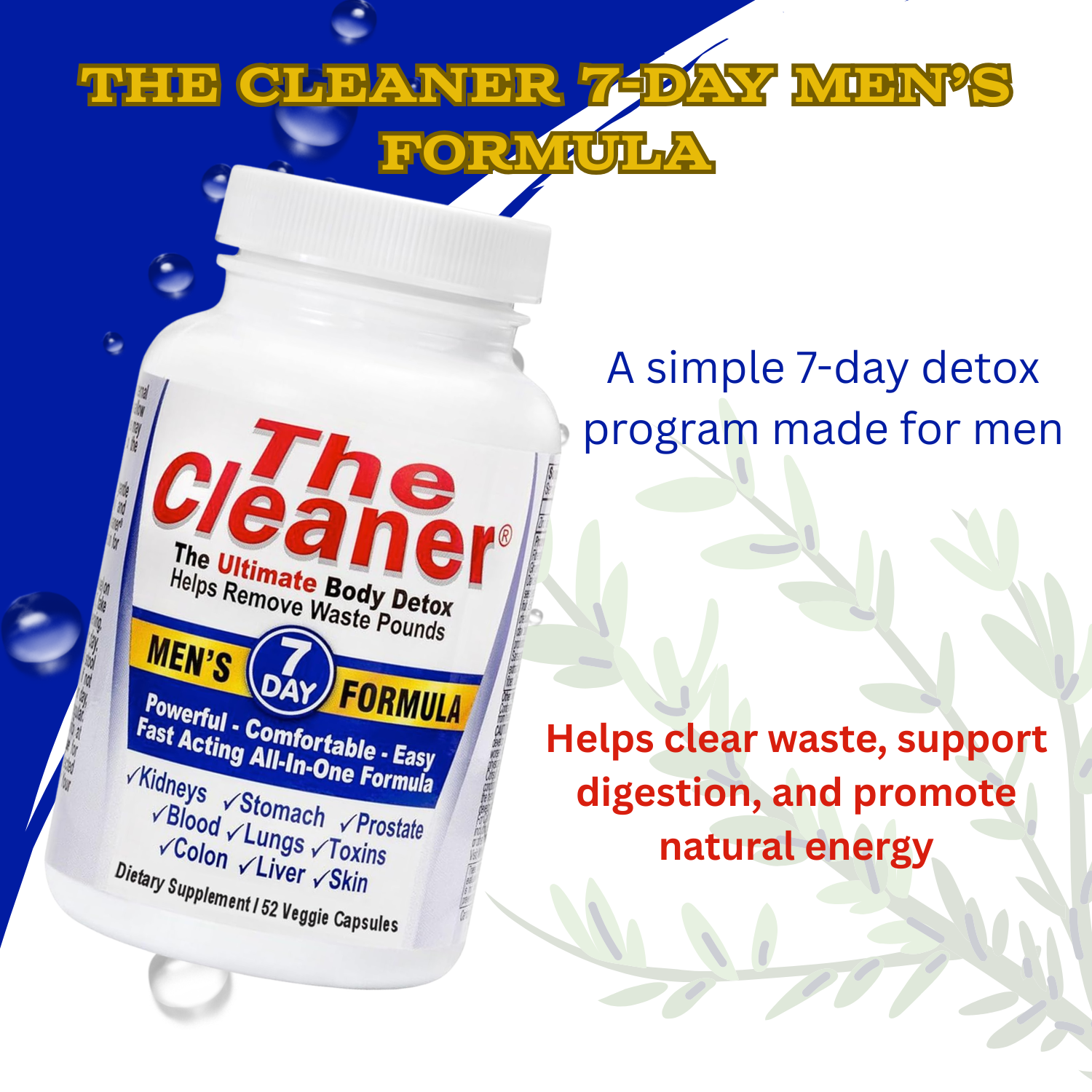 The Cleaner 7 Day Men's Formula - The Ultimate Detox