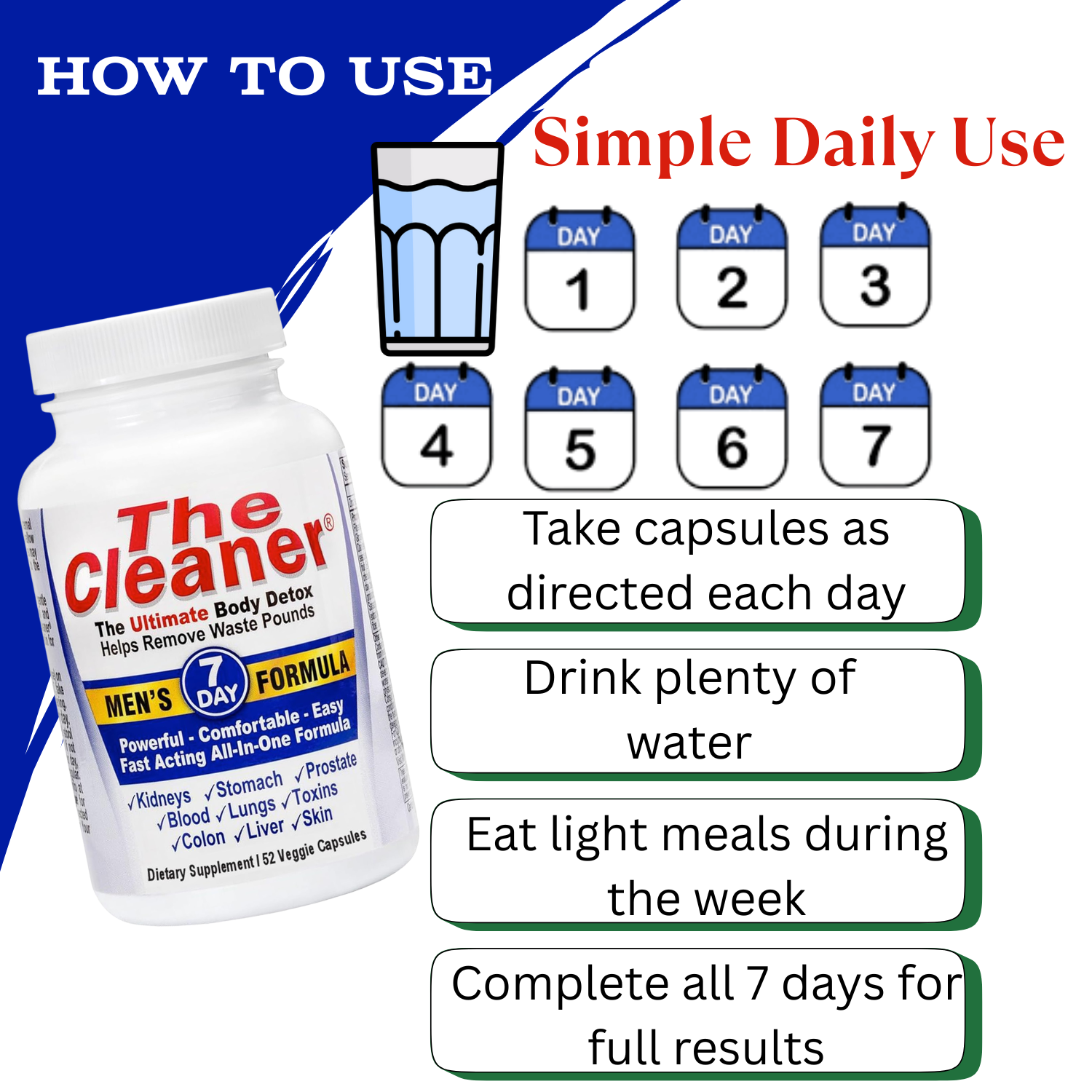 The Cleaner 7 Day Men's Formula - The Ultimate Detox