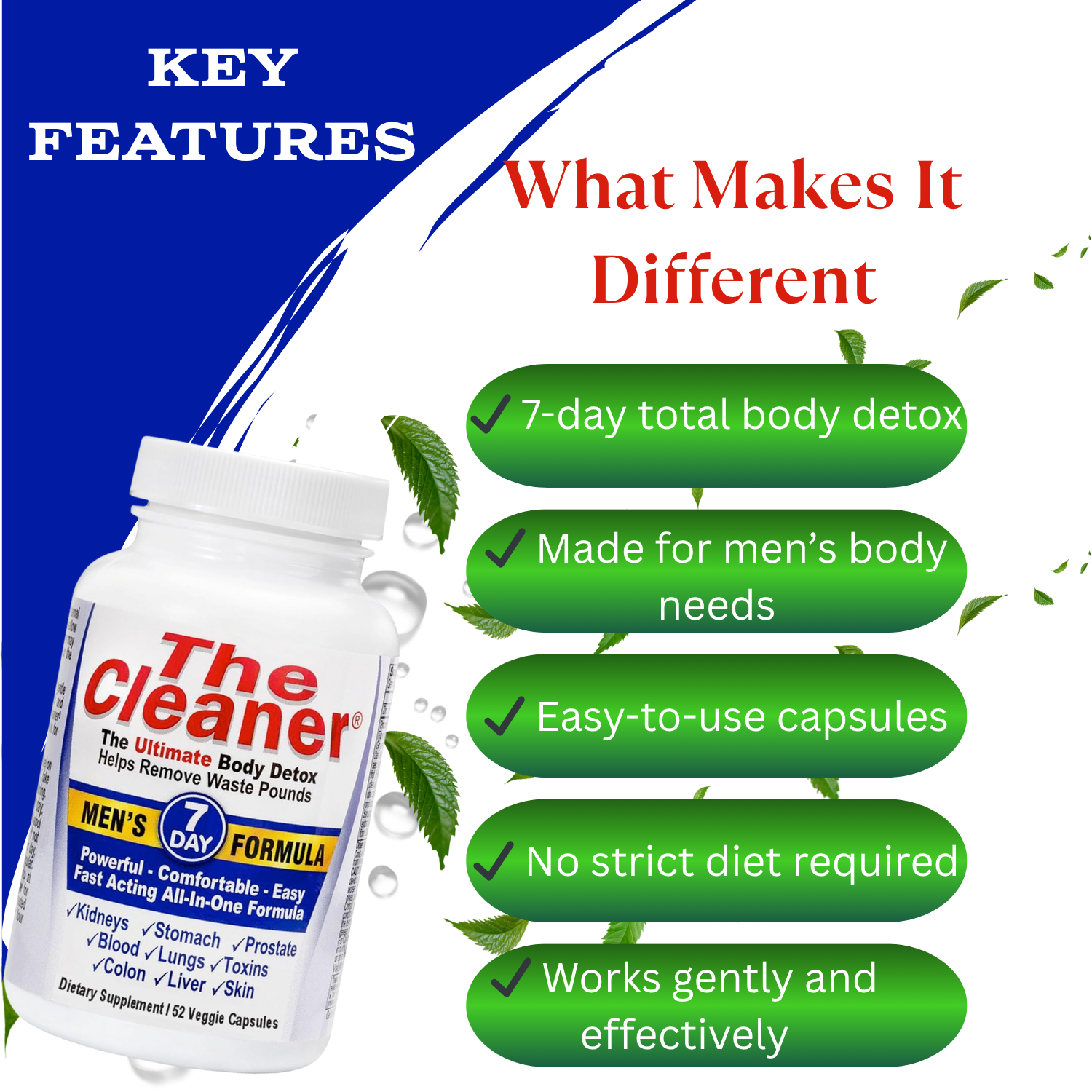 The Cleaner 7 Day Men's Formula - The Ultimate Detox