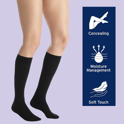 JOBST ACTIVA Opaque Knee High Closed Toe 15-20 mmHg Compression Socks
