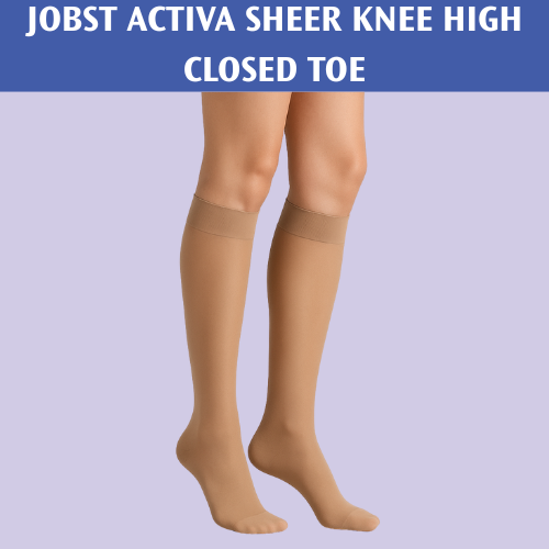 JOBST ACTIVA Sheer Knee High Closed Toe 20-30 mmHg | Stylish Medical Compression Stockings