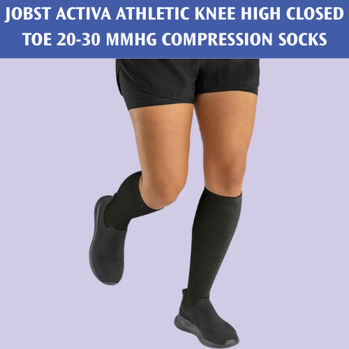 JOBST Activa Athletic Knee High Closed Toe 20-30 mmHg Compression Socks