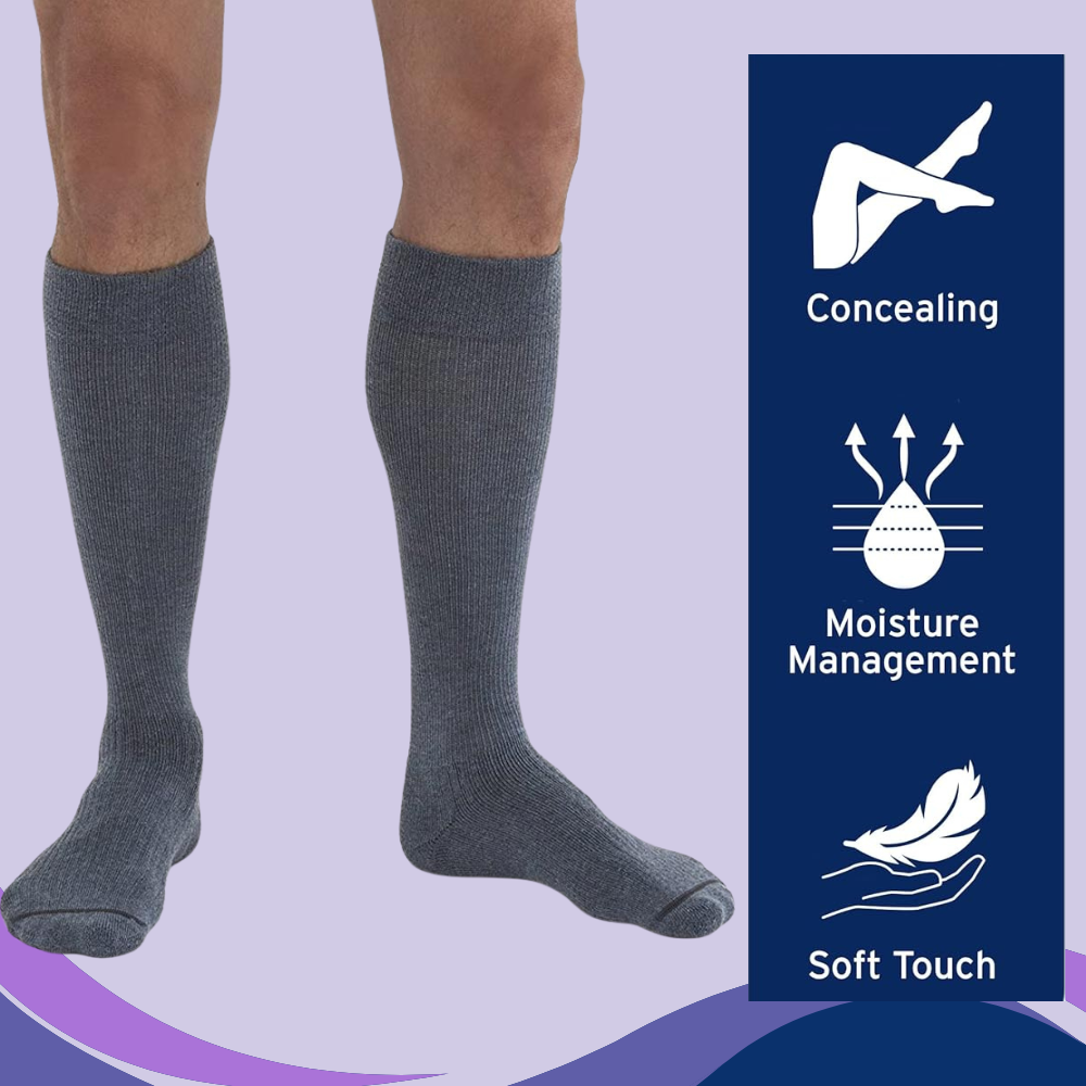 JOBST Activewear Compression Knee High 30-40 mmHg Unisex Sock - Firm Compression for Strong Support and Daily Comfort