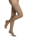 SIGVARIS Women's Essential Opaque Closed Toe Thigh-High w/ Grip-Top Compression Sock