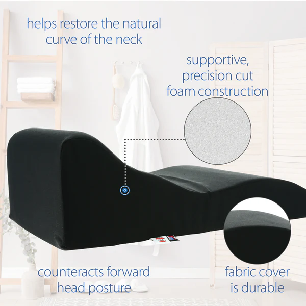 Core Soothe-A-Ciser Cervical Traction Cushion-Fabric Black