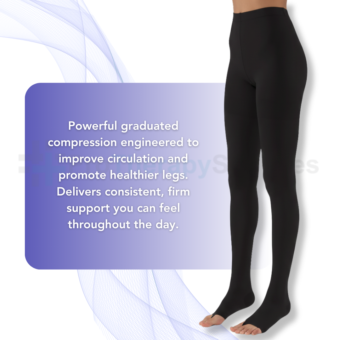 JOBST Relief Waist High Petite Open Toe 30-40 mmHg Compression Stockings-for Firm Leg Support