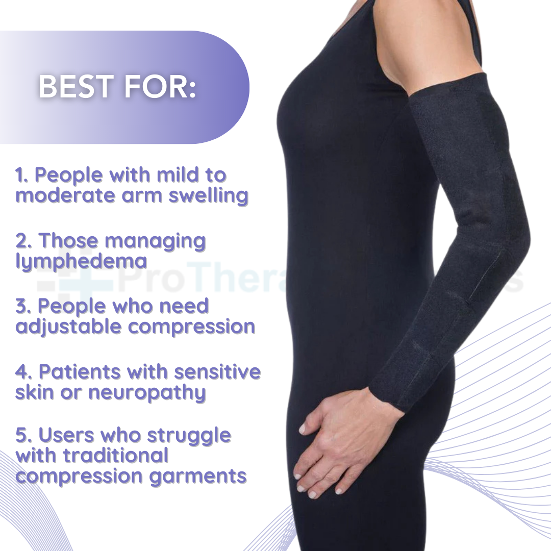 Jobst FarrowWrap LITE Ready-To-Wear Armpiece Left - Adjustable Compression Support for Left Arm Swelling