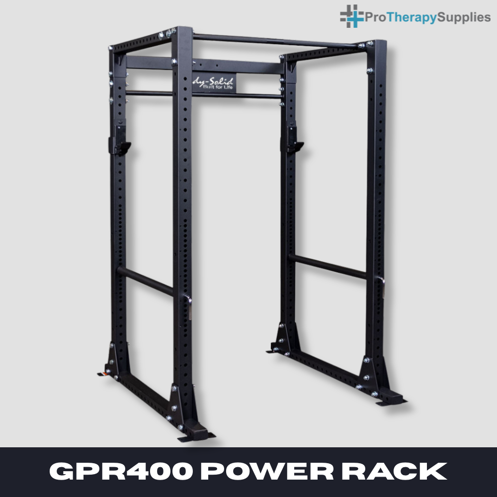 GPR400 Heavy-Duty Power Rack with Safety Bars & Olympic Plate Storage – Strength Training Power Cage