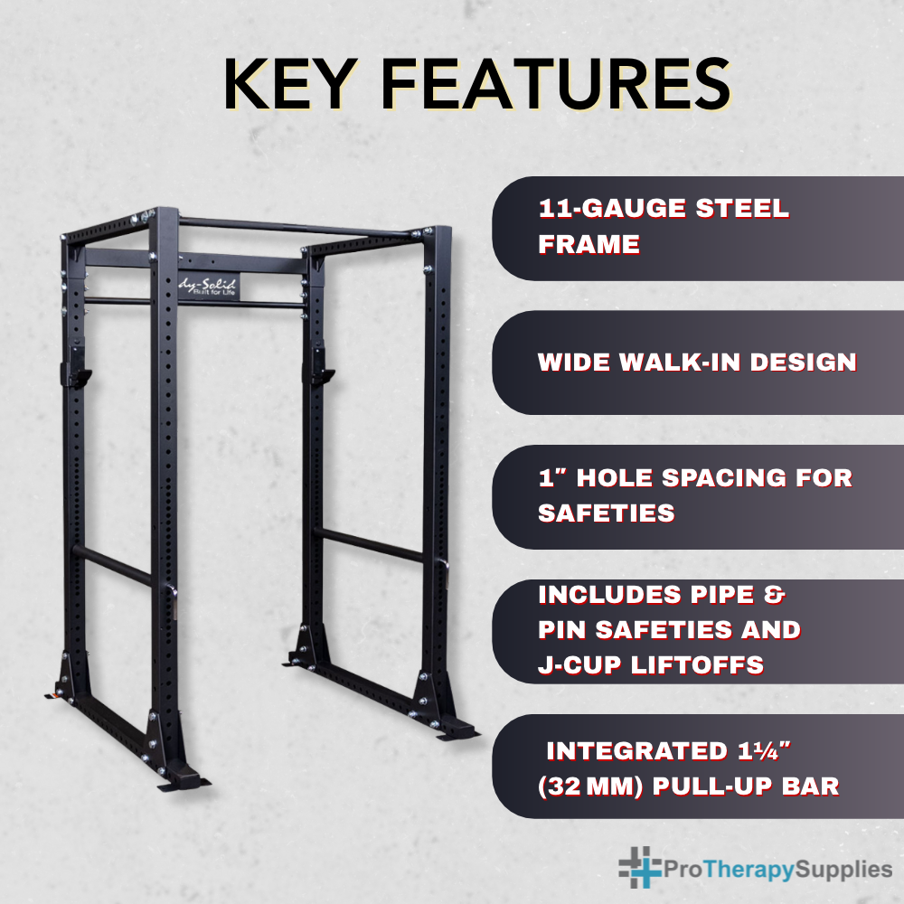 GPR400 Heavy-Duty Power Rack with Safety Bars & Olympic Plate Storage – Strength Training Power Cage