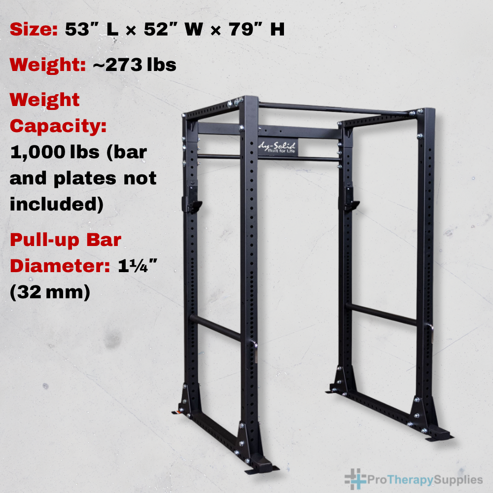 GPR400 Heavy-Duty Power Rack with Safety Bars & Olympic Plate Storage – Strength Training Power Cage