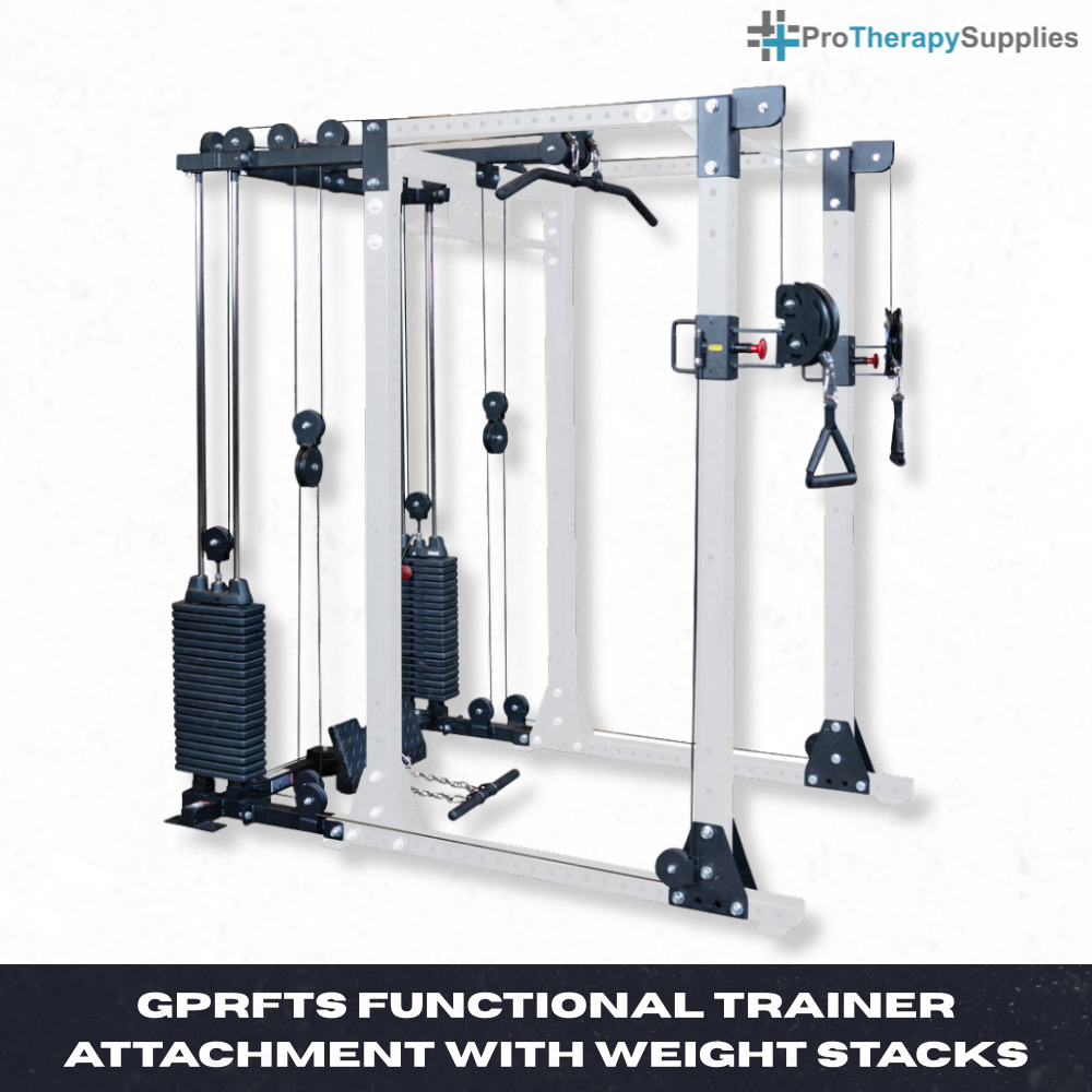 GPRFTS Functional Trainer Attachment with Dual Weight Stacks – Power Rack Cable System for Full-Body Strength Training