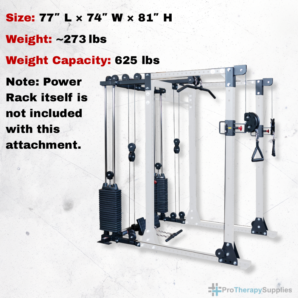 GPRFTS Functional Trainer Attachment with Dual Weight Stacks – Power Rack Cable System for Full-Body Strength Training