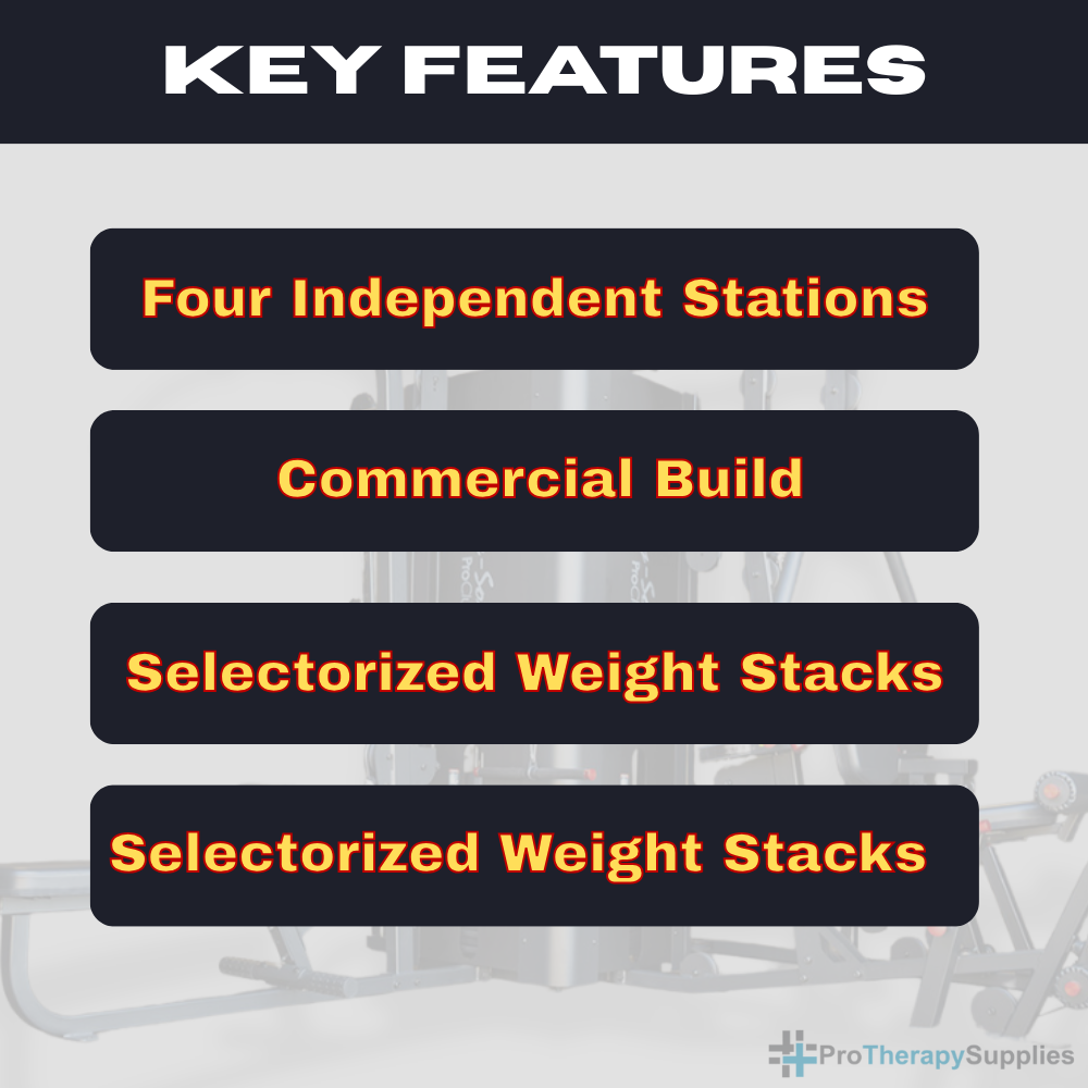 Body-Solid Pro Clubline S1000 Four-Stack Commercial Gym System
