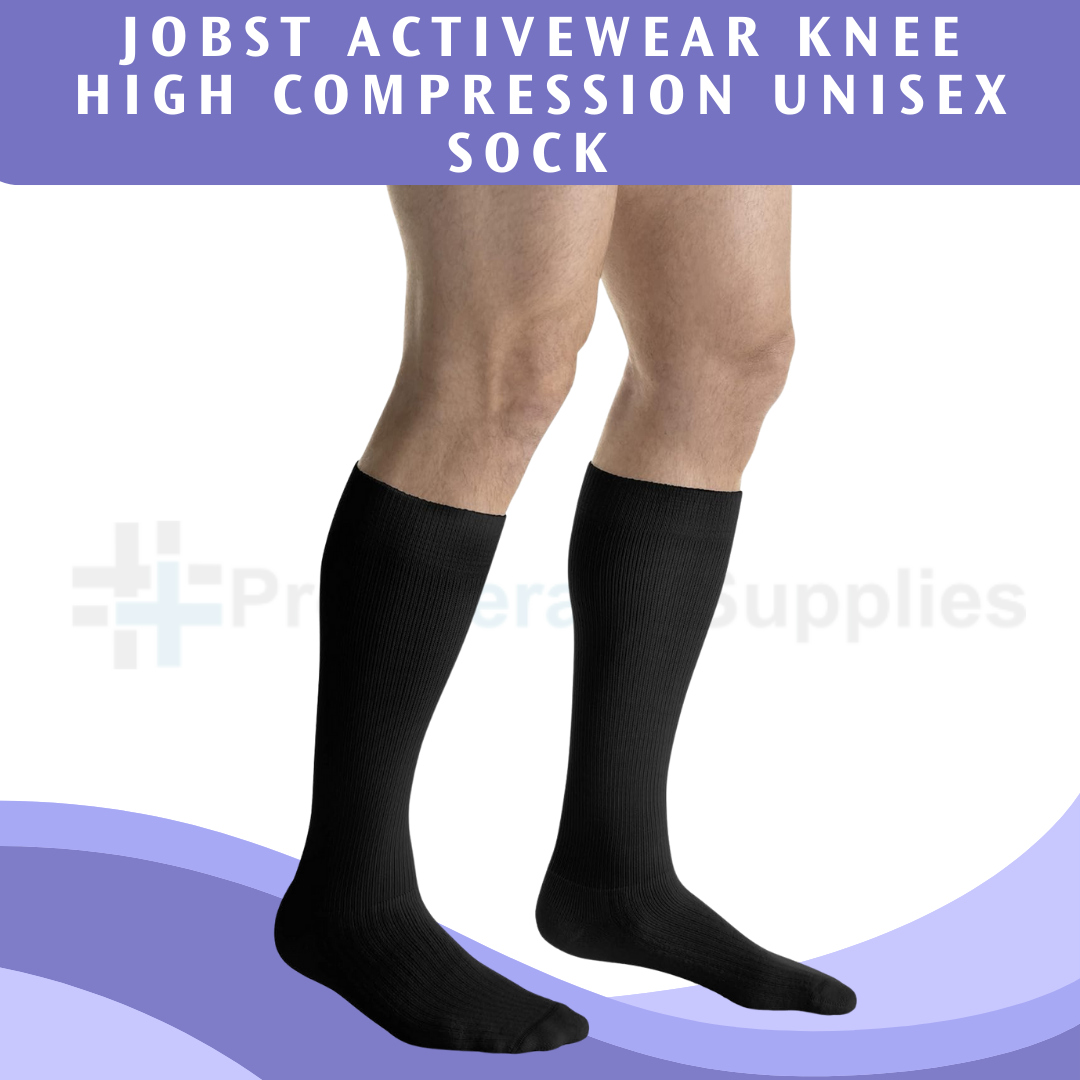 JOBST ActiveWear Knee High Compression Unisex Sock - Light Compression Support for Daily Comfort and Circulation
