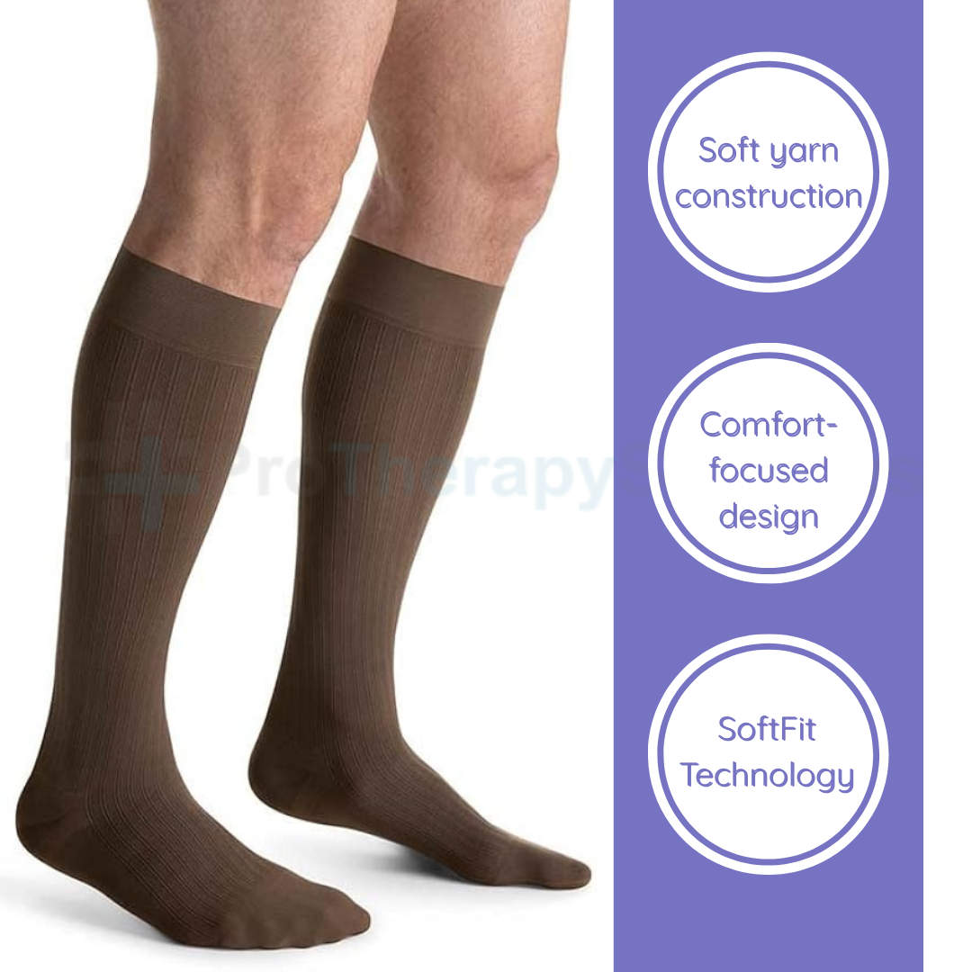 Jobst forMen Knee High 30-40 mmHg-Medium-Brown