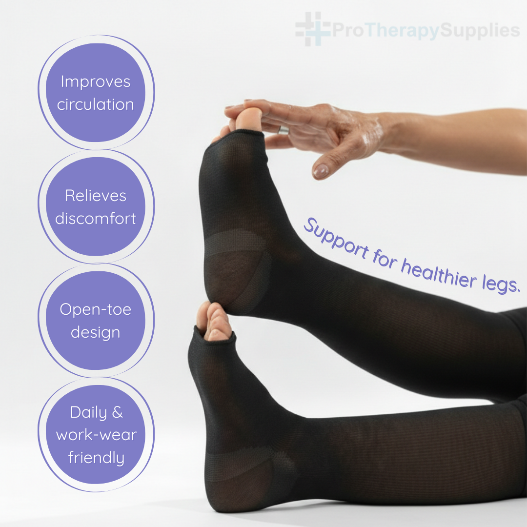 SIGVARIS Essential Opaque 860 Open Toe Standard Calf Style 20-30mmHg - Reliable Compression Support for Healthier Legs