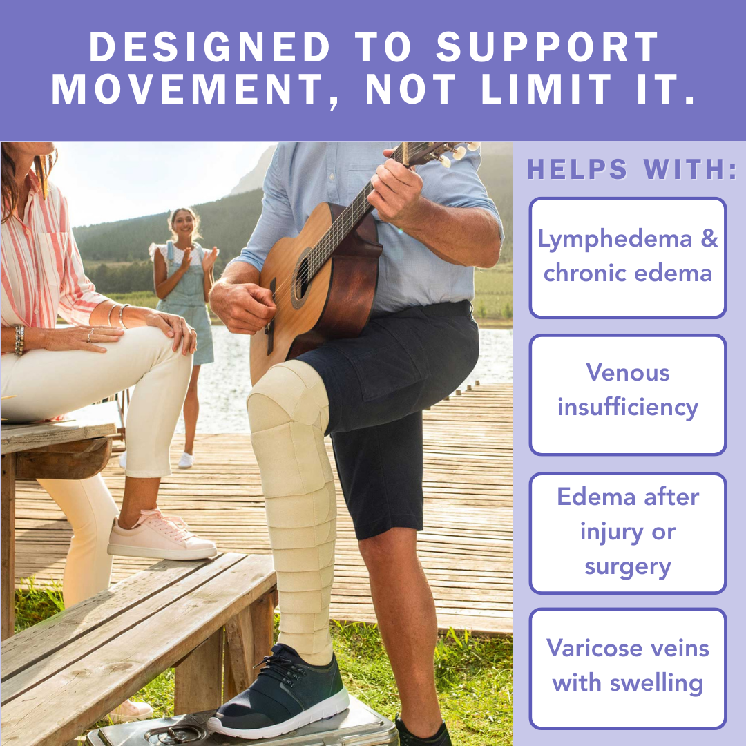 JOBST FarrowWrap Basic Legpiece - Tan - Easy Compression Support for Lower Leg Comfort