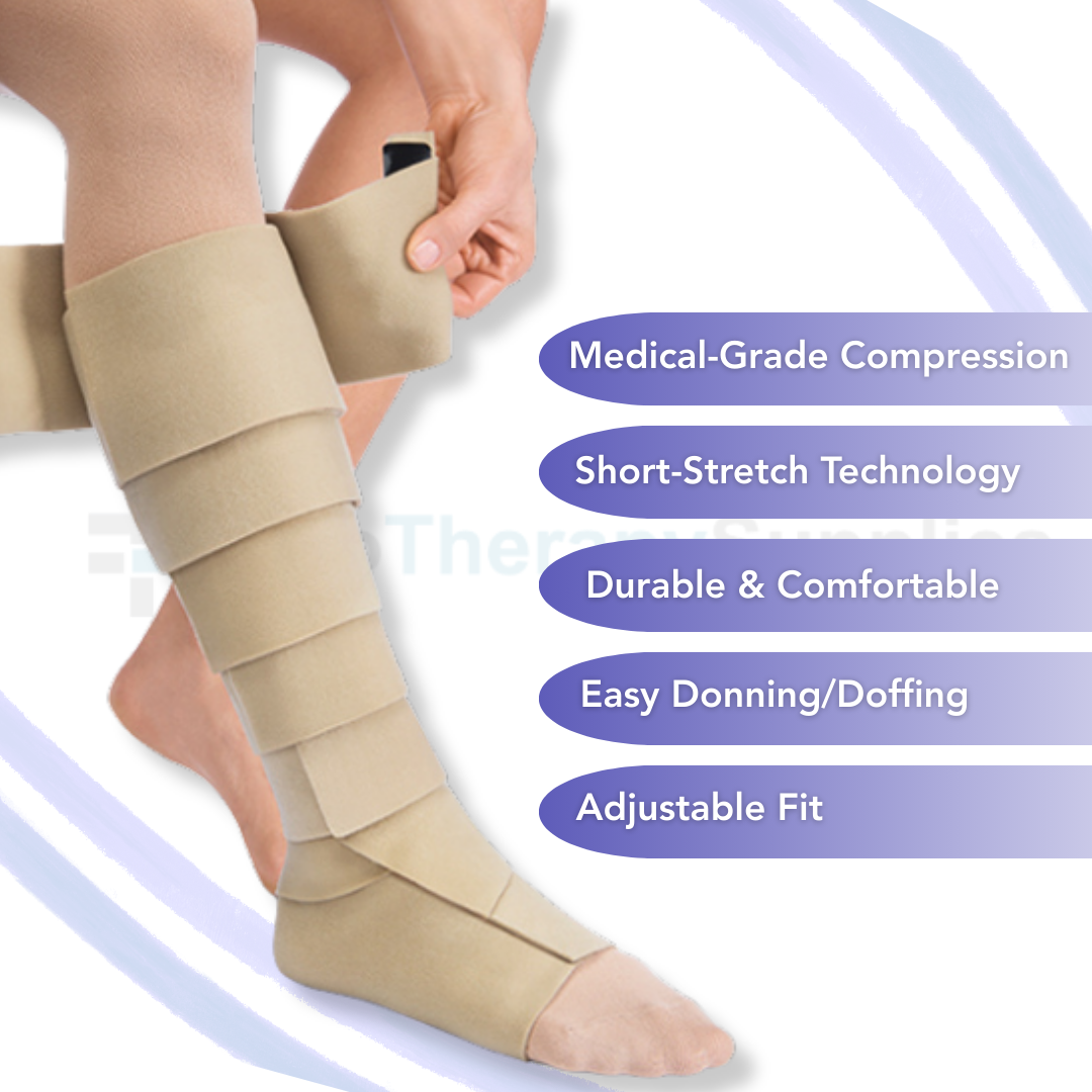 JOBST FarrowWrap Basic Legpiece - Tan - Easy Compression Support for Lower Leg Comfort