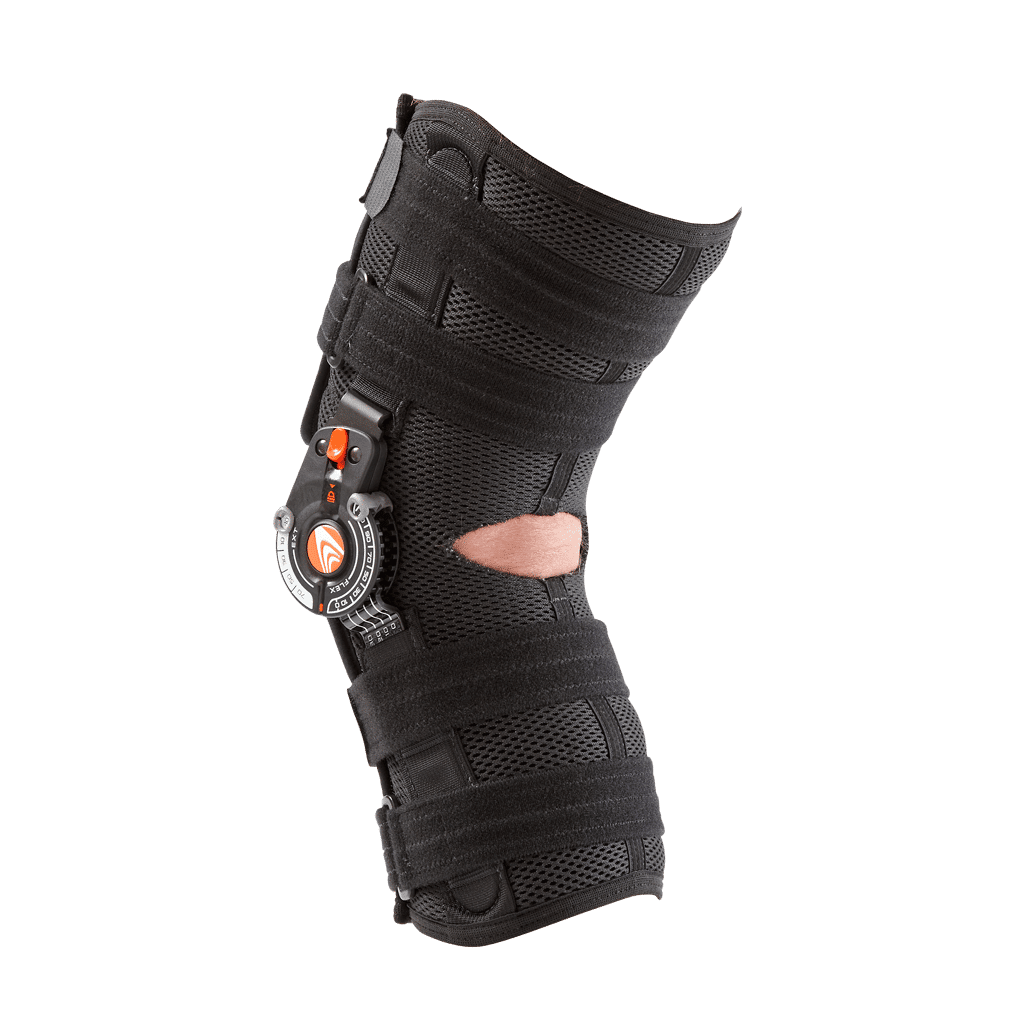 Breg Recover Knee Brace Airmesh Wraparound Open Back - Long for Adjustable Support and Everyday Stability
