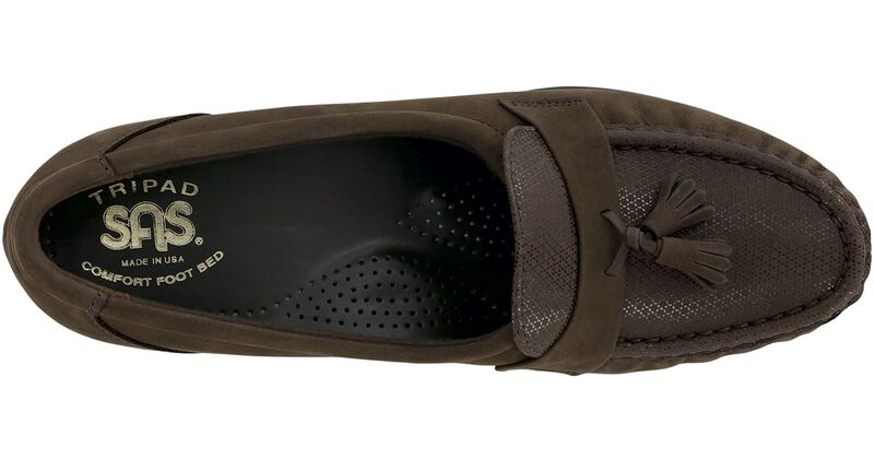 SAS Women's Taylor Slip On Wedge – Brown Turf | Comfort and Style in Every Step