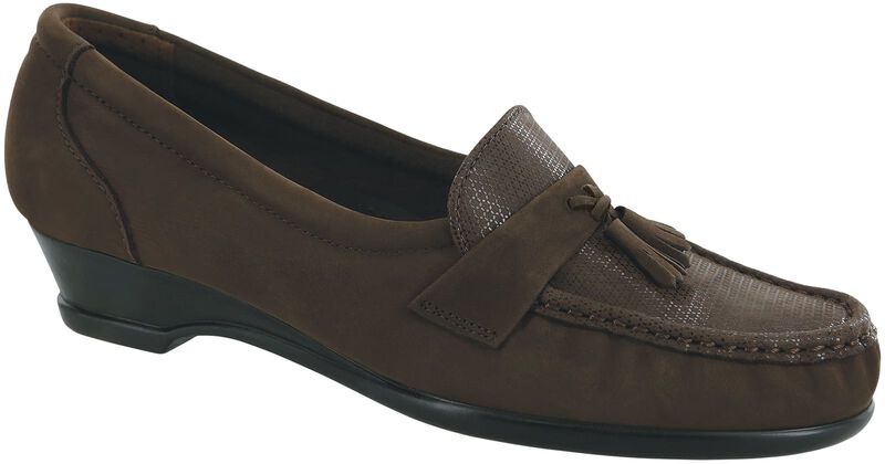 SAS Women's Taylor Slip On Wedge – Brown Turf | Comfort and Style in Every Step