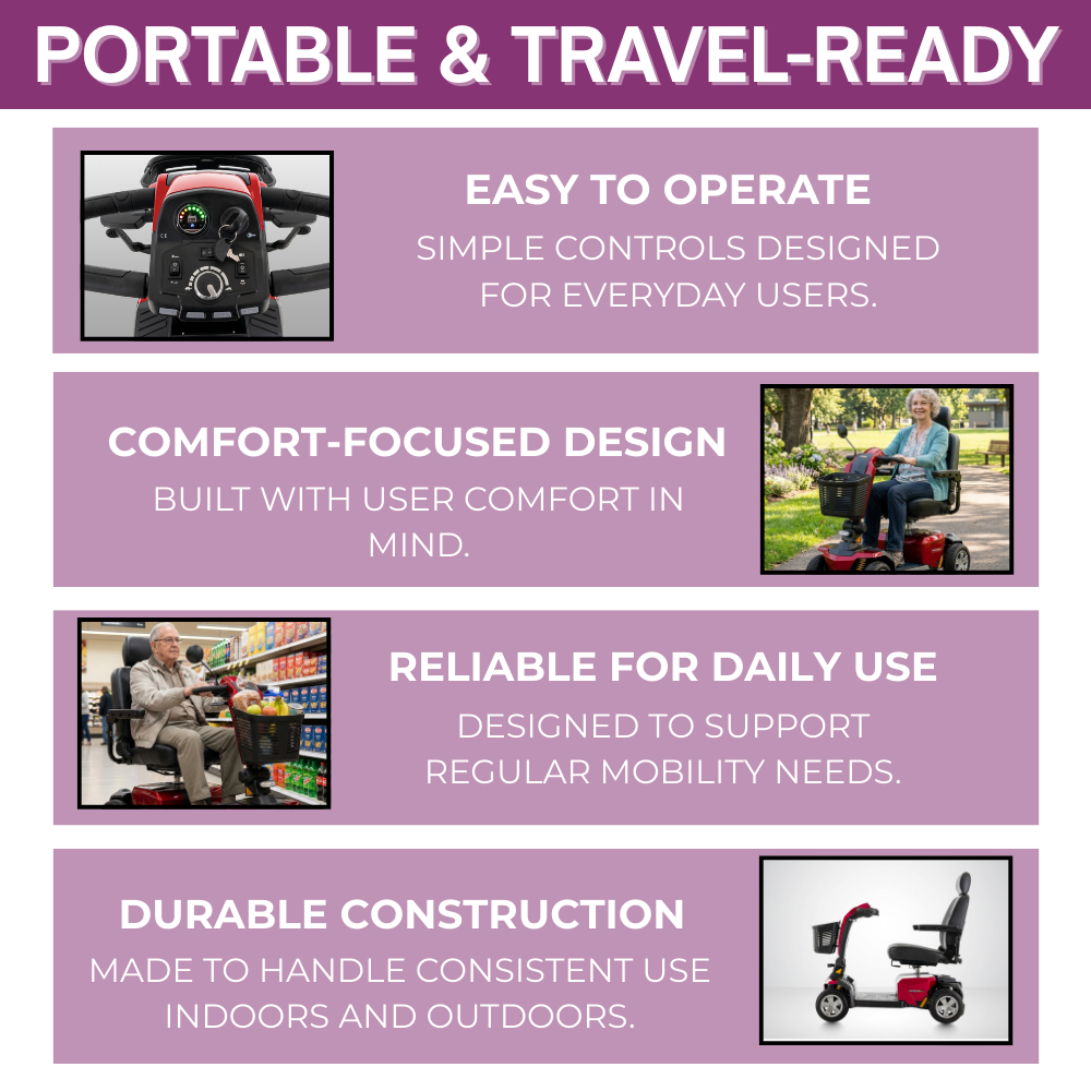 Victory LX Sport 4-Wheel Mobility Scooter for Stable Daily Travel