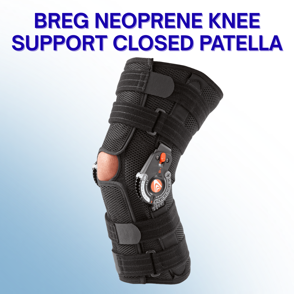 Breg Recover Knee Brace Airmesh Wraparound Open Back - Long for Adjustable Support and Everyday Stability