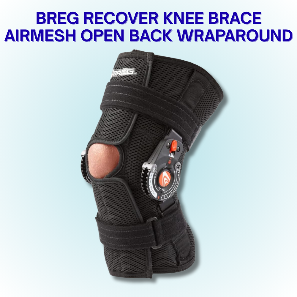 Breg Recover Knee Brace Airmesh Open Back Wraparound - Short - for Daily Knee Support and Stability