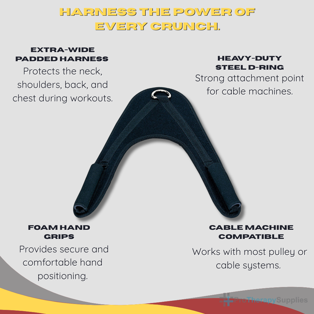 Body-Solid Ab Crunch Harness | Cable Machine Core Training Attachment