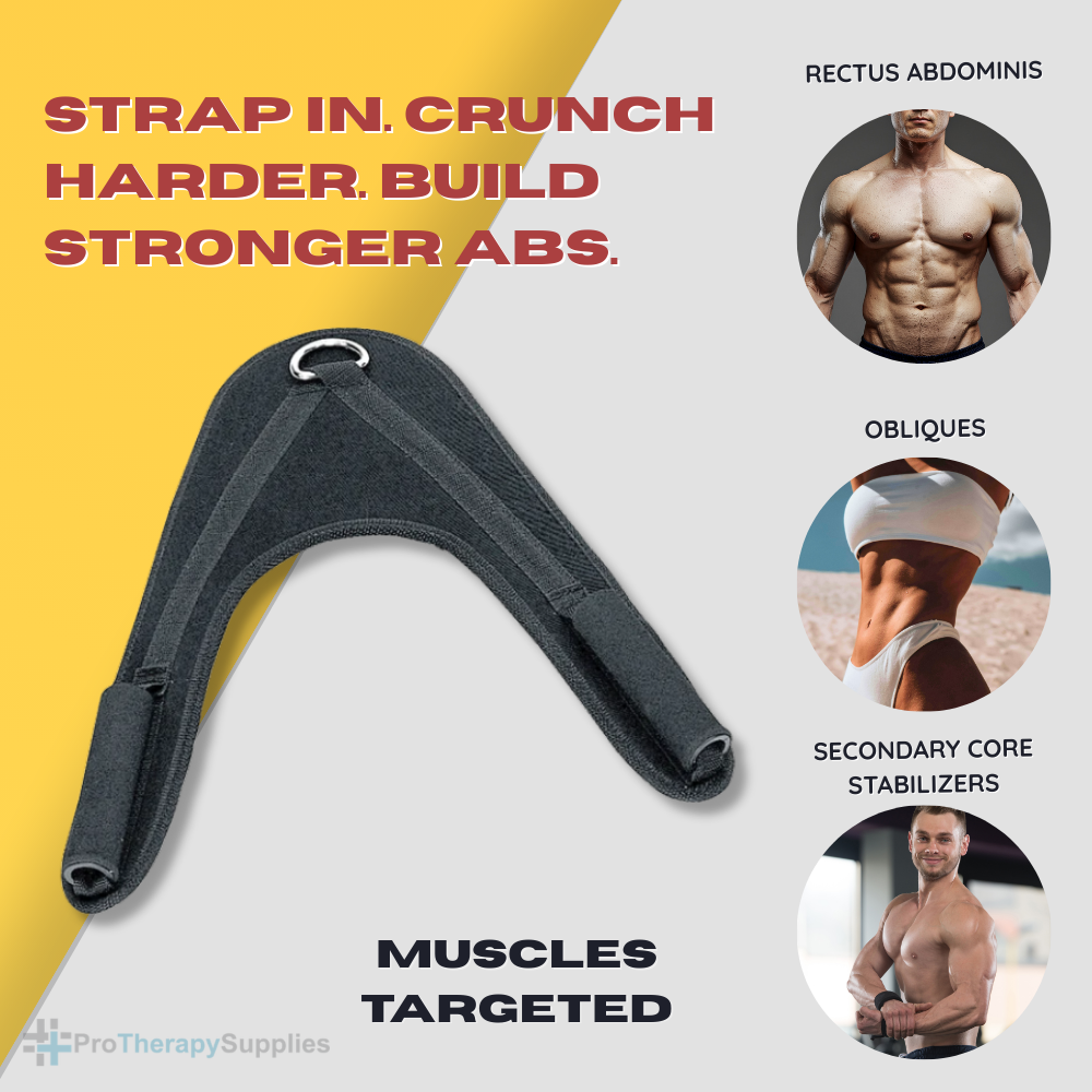 Body-Solid Ab Crunch Harness | Cable Machine Core Training Attachment