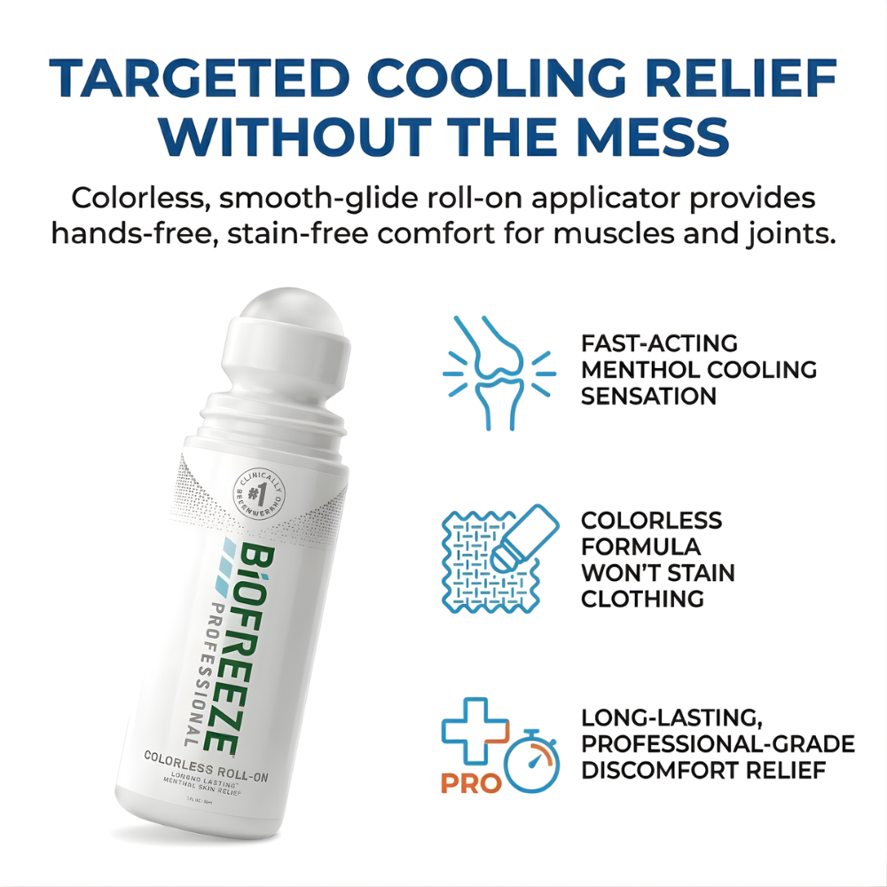 Biofreeze Professional Gel 3 oz Roll-On Colorless
