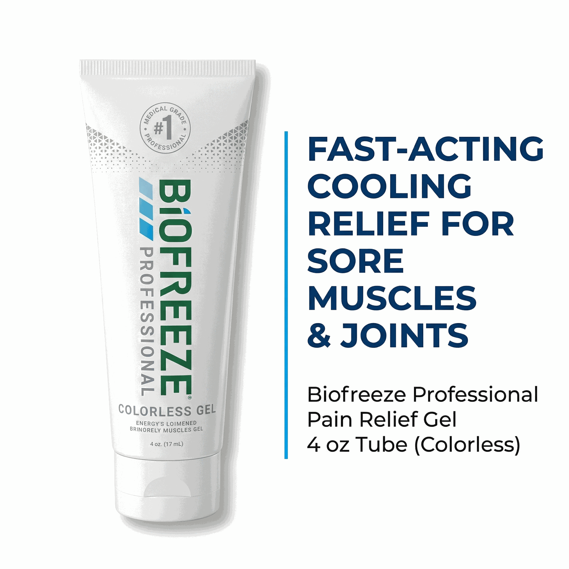 Biofreeze Professional Pain Relief Gel 4 oz Tube Colorless