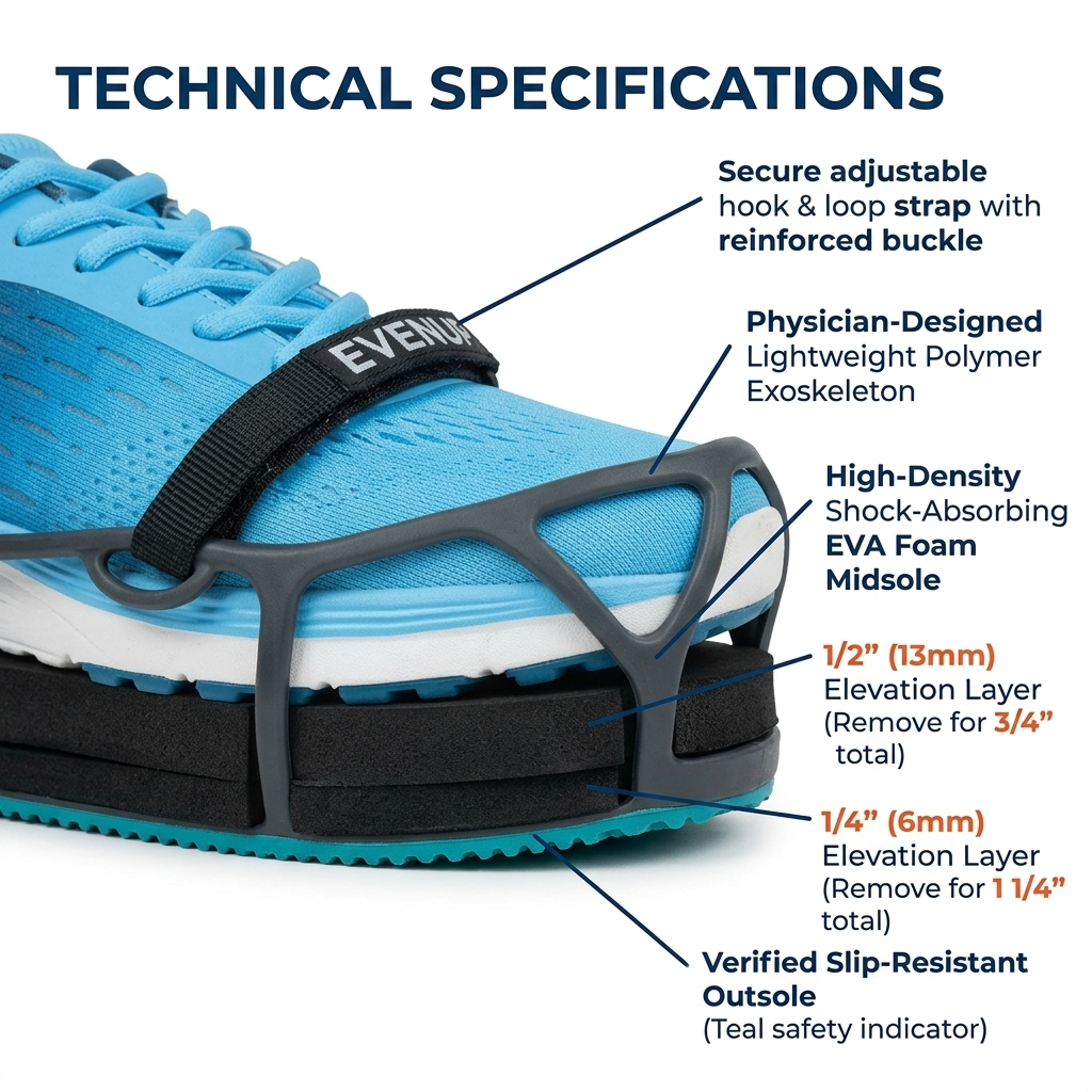 EVENup Shoe Balancer-Leveler 2.0 | Correct Leg Length Discrepancy & Improve Gait