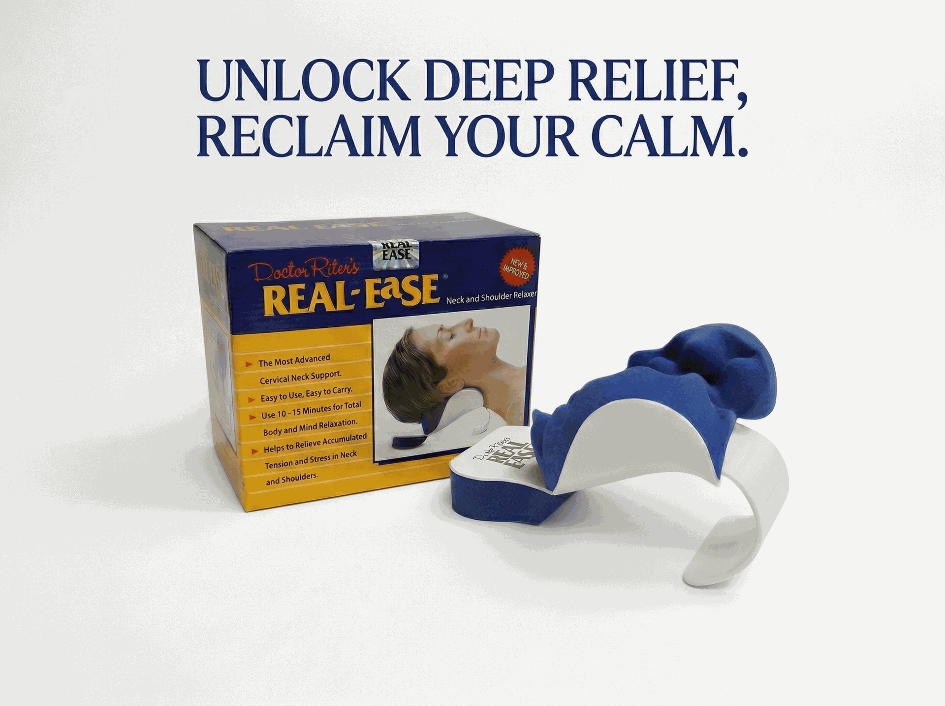 Dr. Riter Real Ease Neck Support | Natural Neck Pain Relief & Cervical Alignment Device