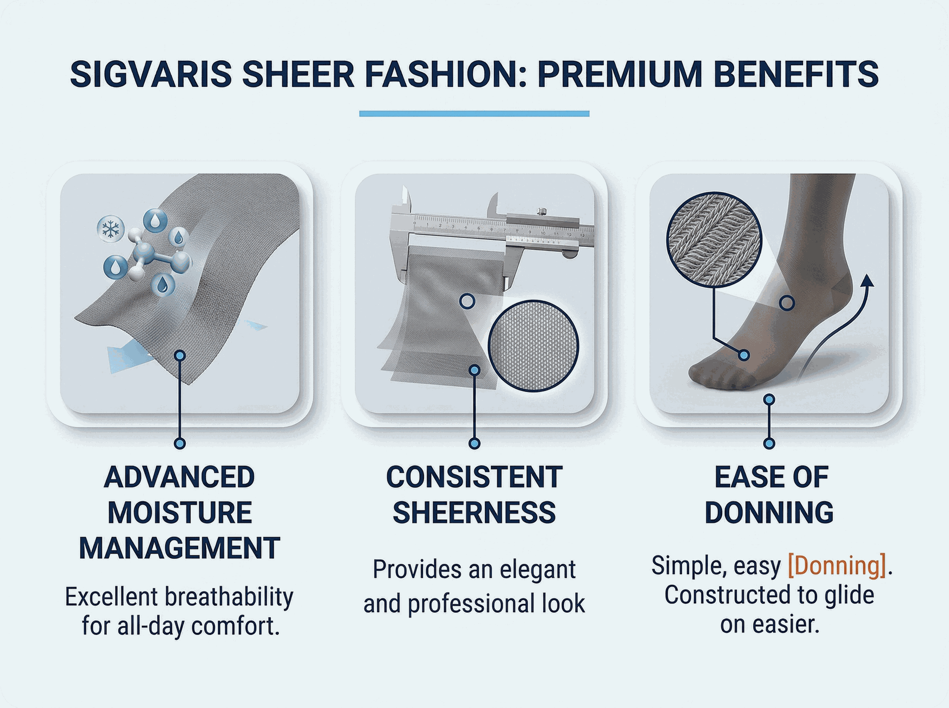 Sigvaris Womens Sheer Fashion 120 Calf 15 20mmHg - Comfortable Sheer Support for Light Leg Relief