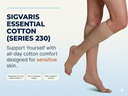 SIGVARIS Womens Sheer Fashion 120 Open-Toe Calf 15-20mmHg