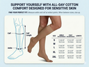 SIGVARIS Womens Sheer Fashion 120 Open-Toe Calf 15-20mmHg