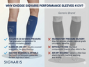 SIGVARIS Compression Running Sleeve 412V Unisex 20-30mmHg