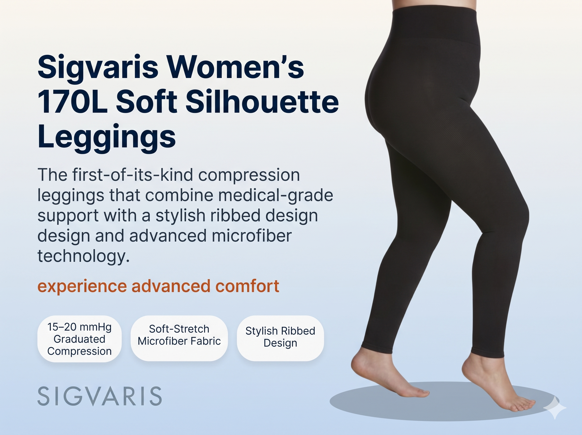 Sigvaris Women's 170L Soft Silhouette Leggings 15-20mmHg