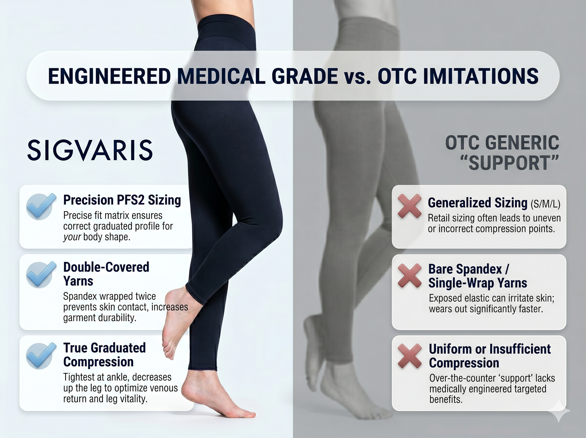 Sigvaris Womens 170M Soft Silhouette Maternity Leggings 15 20mmHg