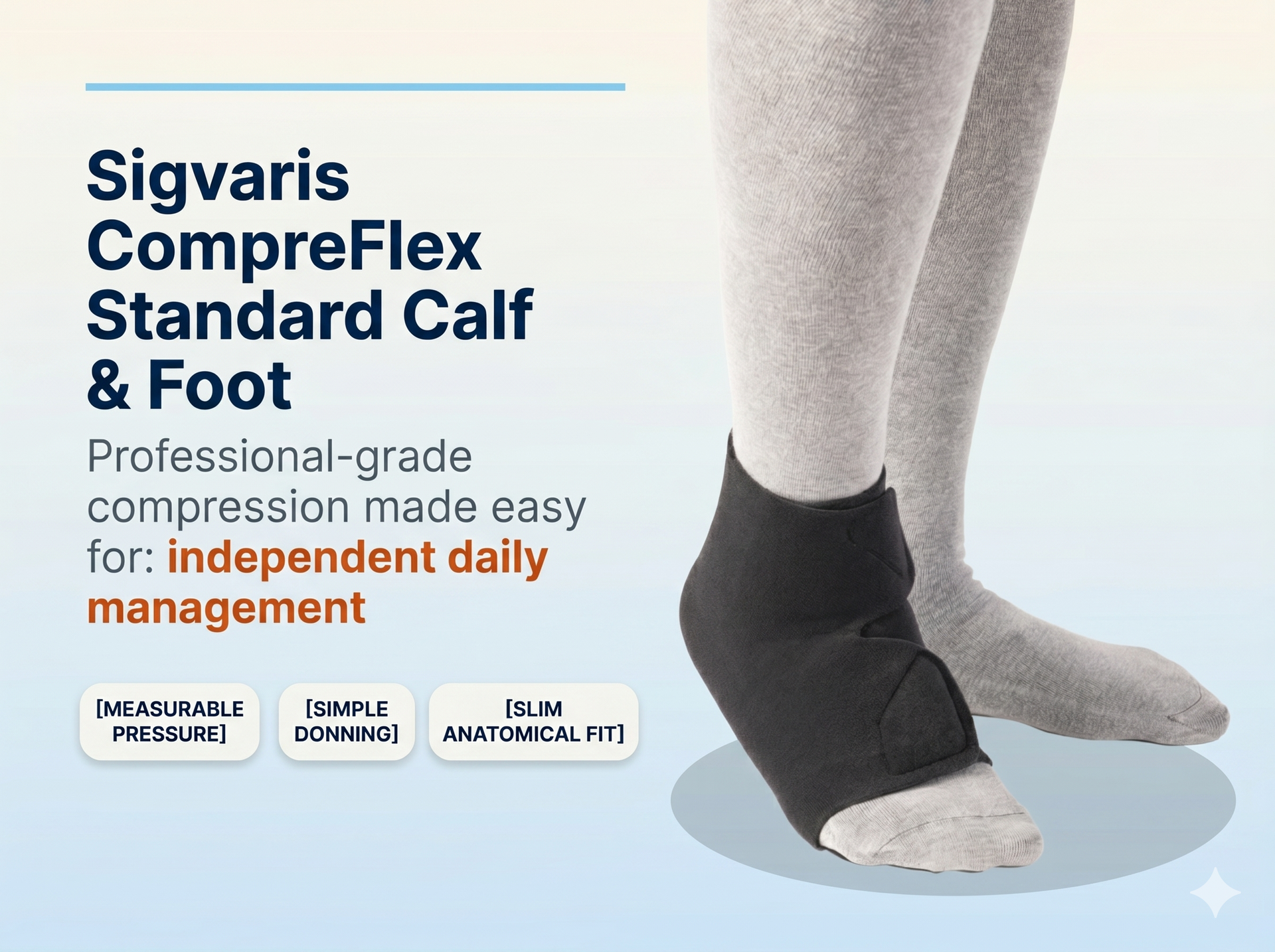 SIGVARIS Compreboot Standard Foot Wrap - Comfort Support for Swelling and Foot Care