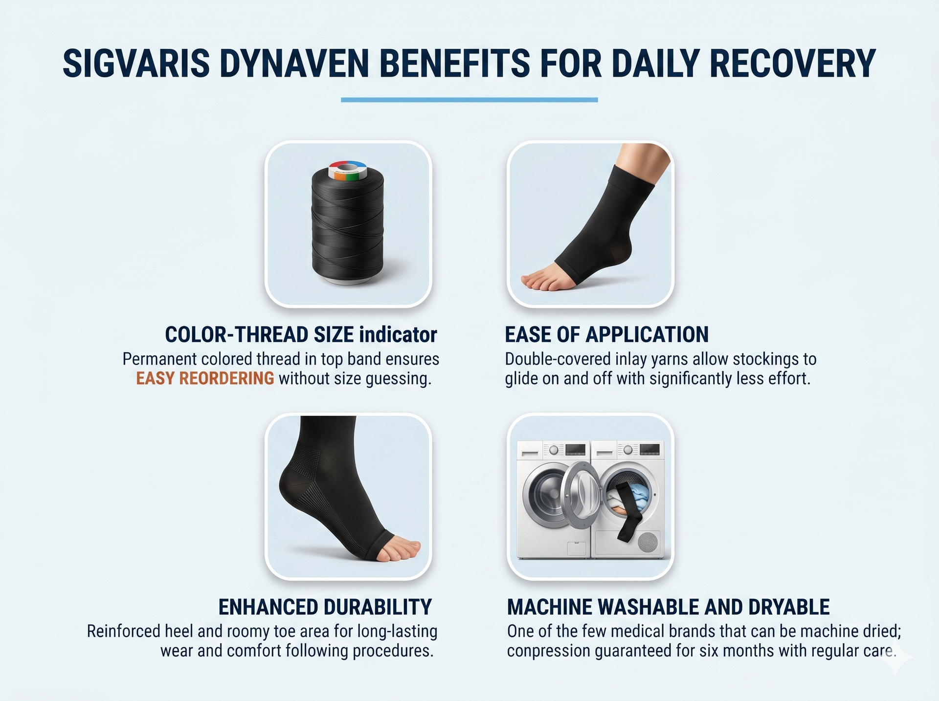 SIGVARIS 971 DYNAVEN Open Toe Calf-High Socks 15-20mmHg