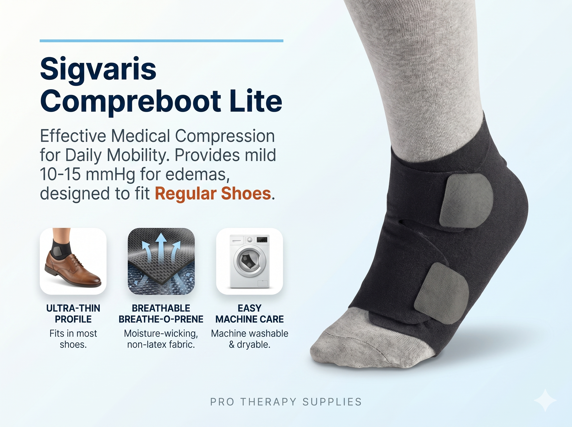 SIGVARIS Compreboot Lite Foot 10-15mmHg-Black