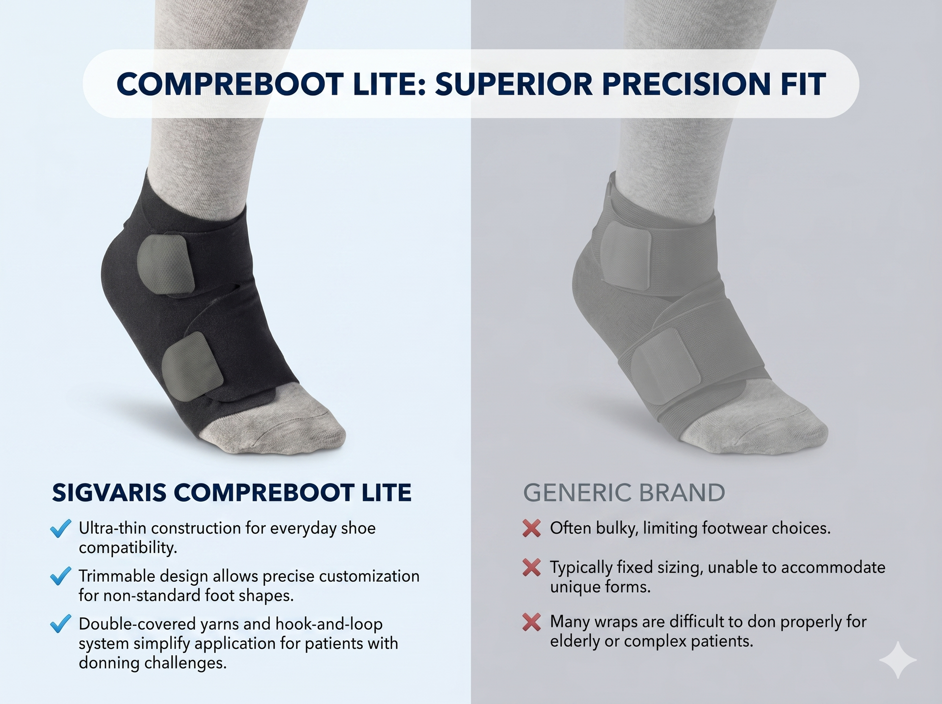 SIGVARIS Compreboot Lite Foot 10-15mmHg-Black