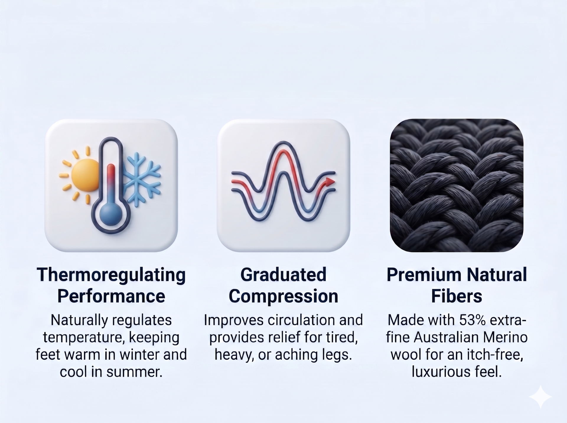 SIGVARIS Womens All Season Merino Wool 152 Calf 15-20mmHg