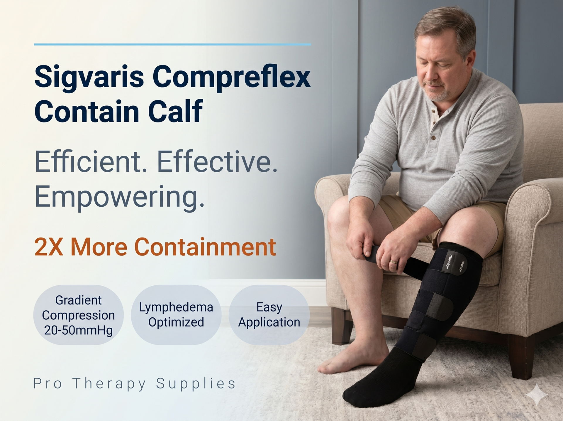 SIGVARIS Compreflex Contain Calf Wrap Compression 20-50 mmhg