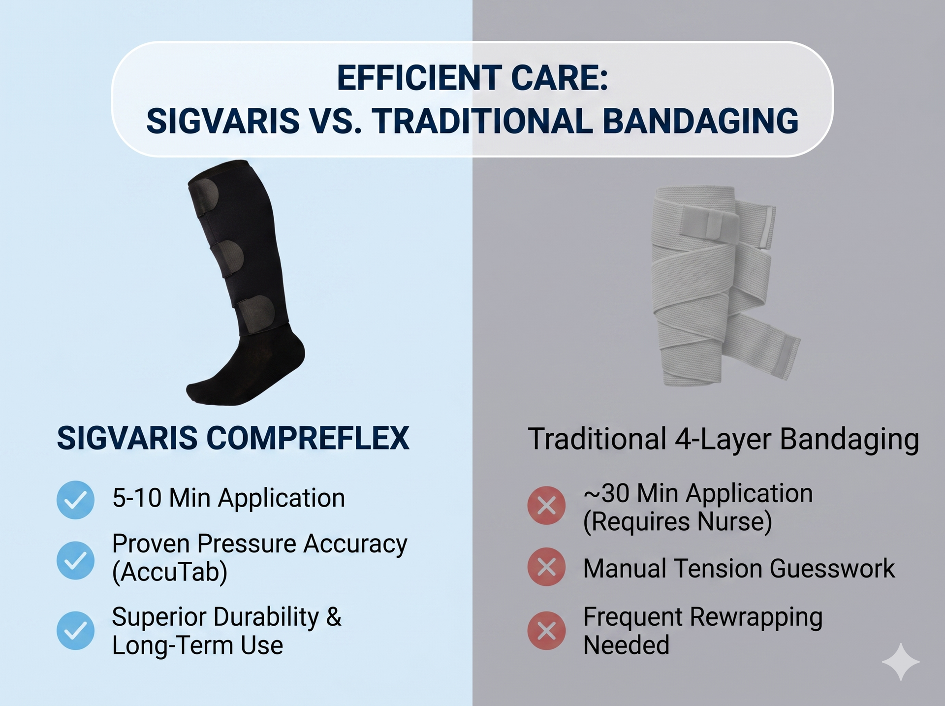 SIGVARIS Compreflex Contain Calf Wrap Compression 20-50 mmhg